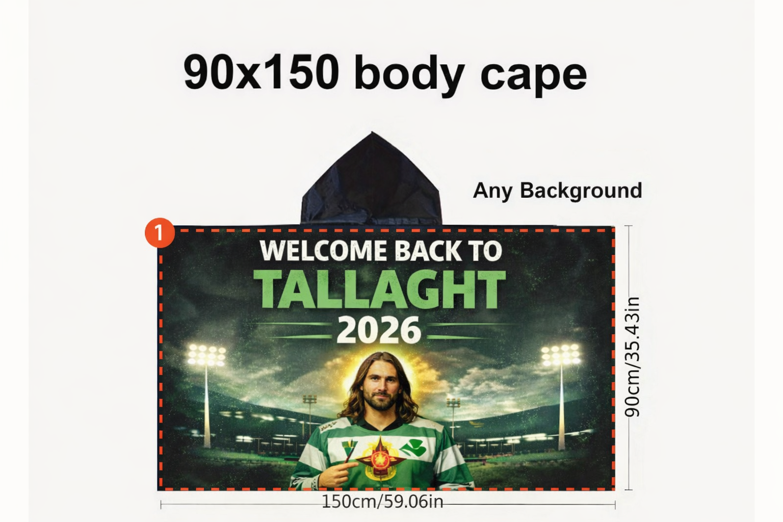 Cape Body Flag with a Hood