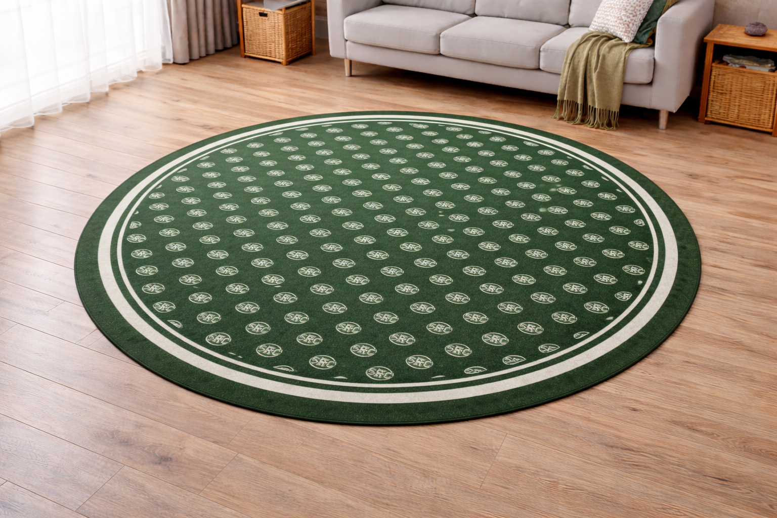 SRFC Signature Green Rug.