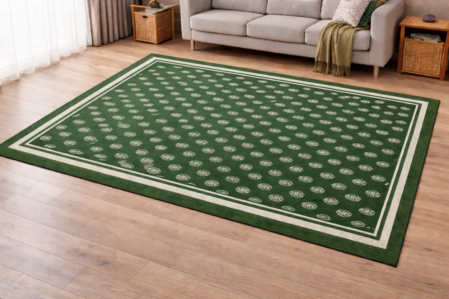 SRFC Signature Green Rug.